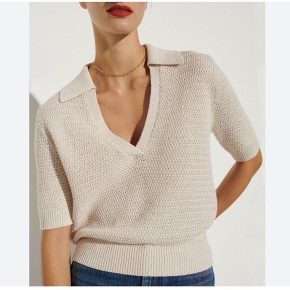 The Reset Sweaters - The Reset Cream V-Neck Sweater